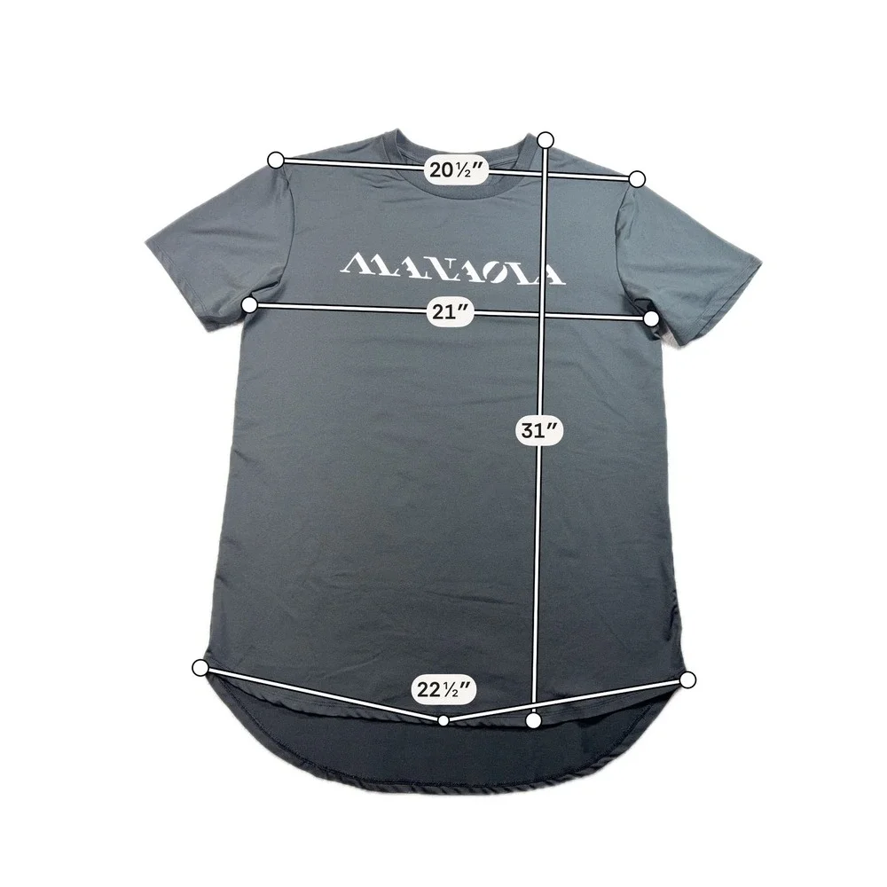 Manaola T-Shirt Mens XS Black Team Graphic Short Sleeve Curved Hem